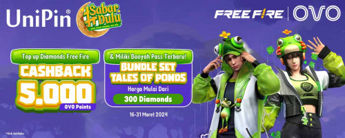 Top Up Diamonds Free Fire pakai OVO Cashback 10% OVO Points & Miliki Booyah Pass Terbaru!